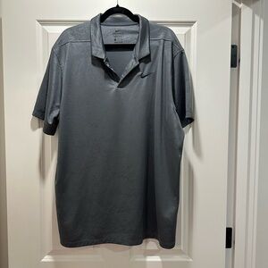 EUC Nike Men's Embossed Camo Dri Fit Golf Polo Shirt, Gray, Size XL